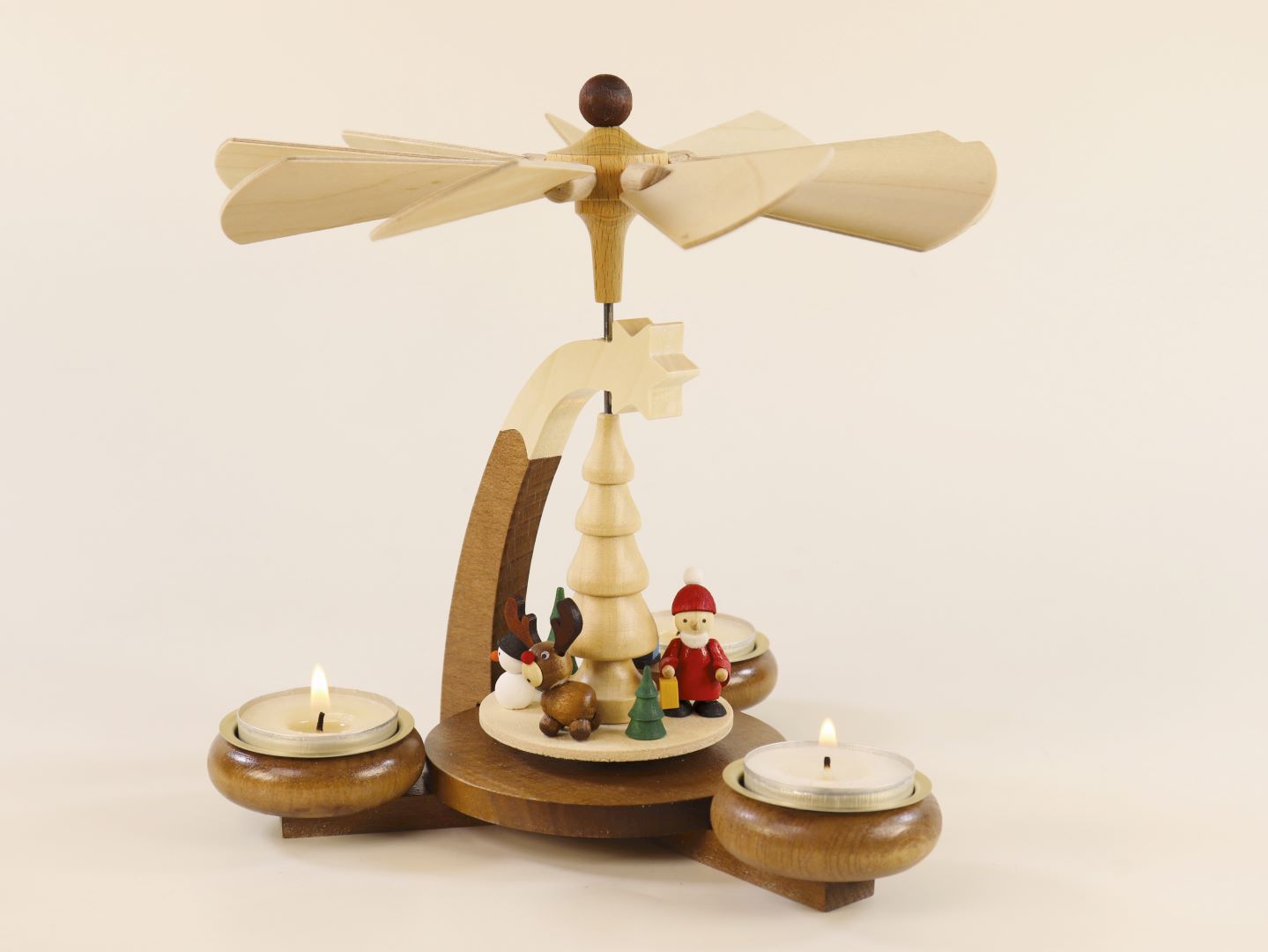 Teelicht-Pyramide zum Hinstellen mit Weihnachtsmotiv Weihnachtspyramide zum Hinstellen mit Weihnachts-Motiv