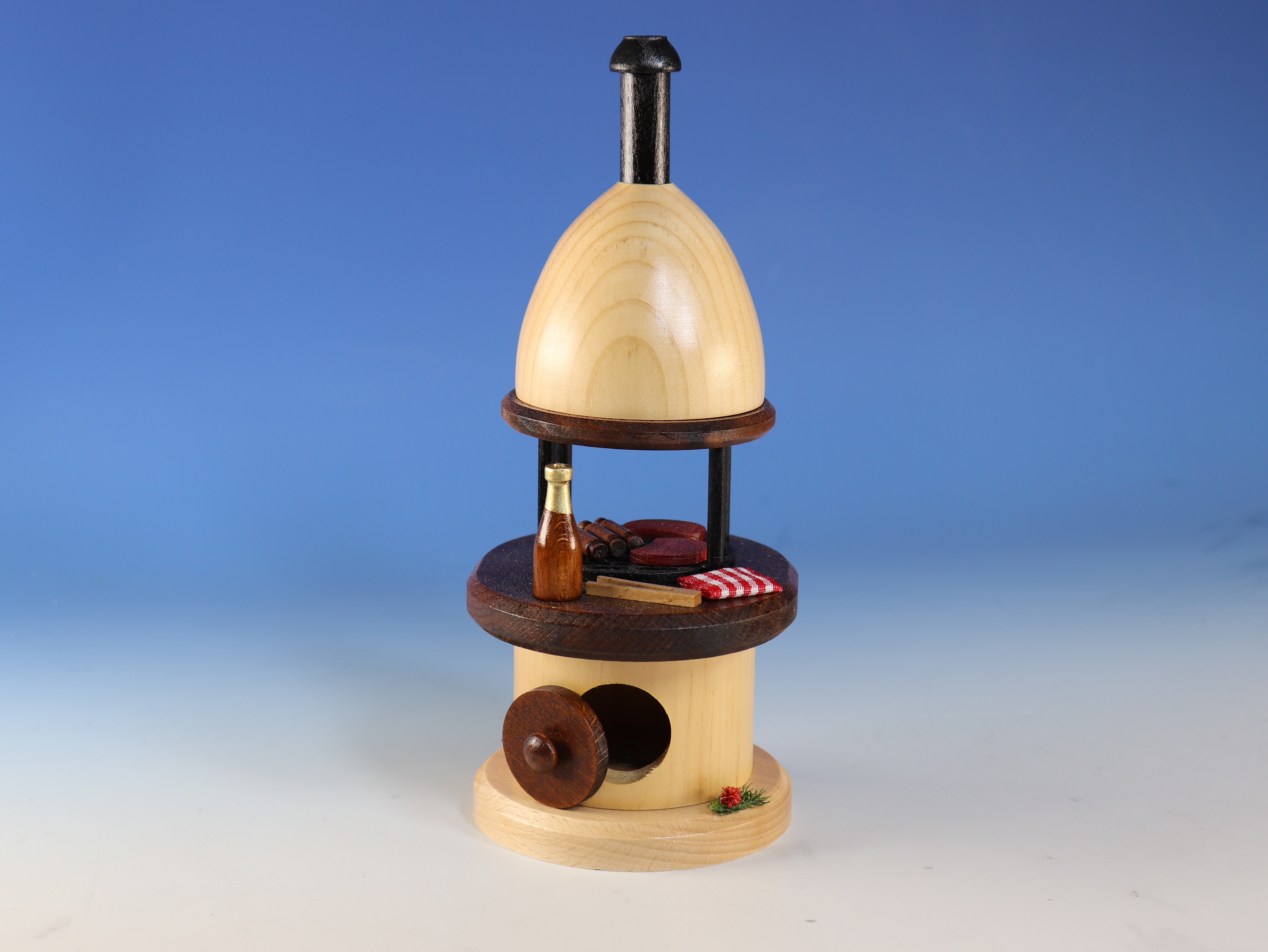 Holz-Grillofen als Tischdeko