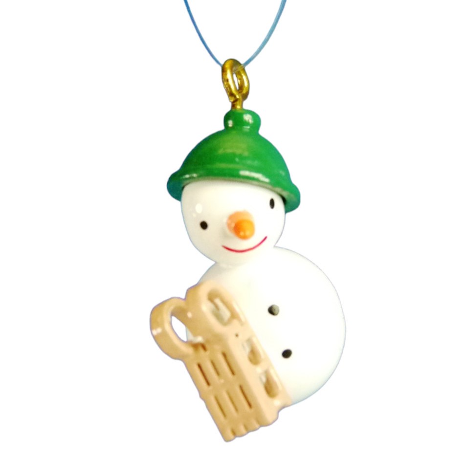 Baumanhänger "Schneemann mit Schlitten"