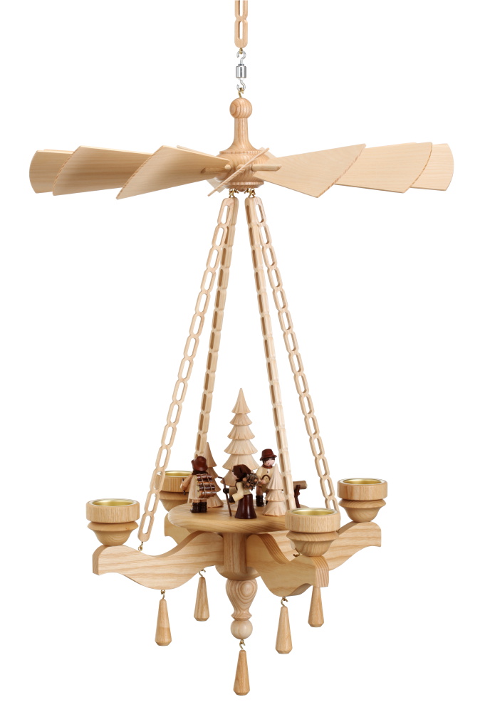 Decken-Pyramide Waldleute und Bäume Hängepyramide mit Waldleuten und Bäumen