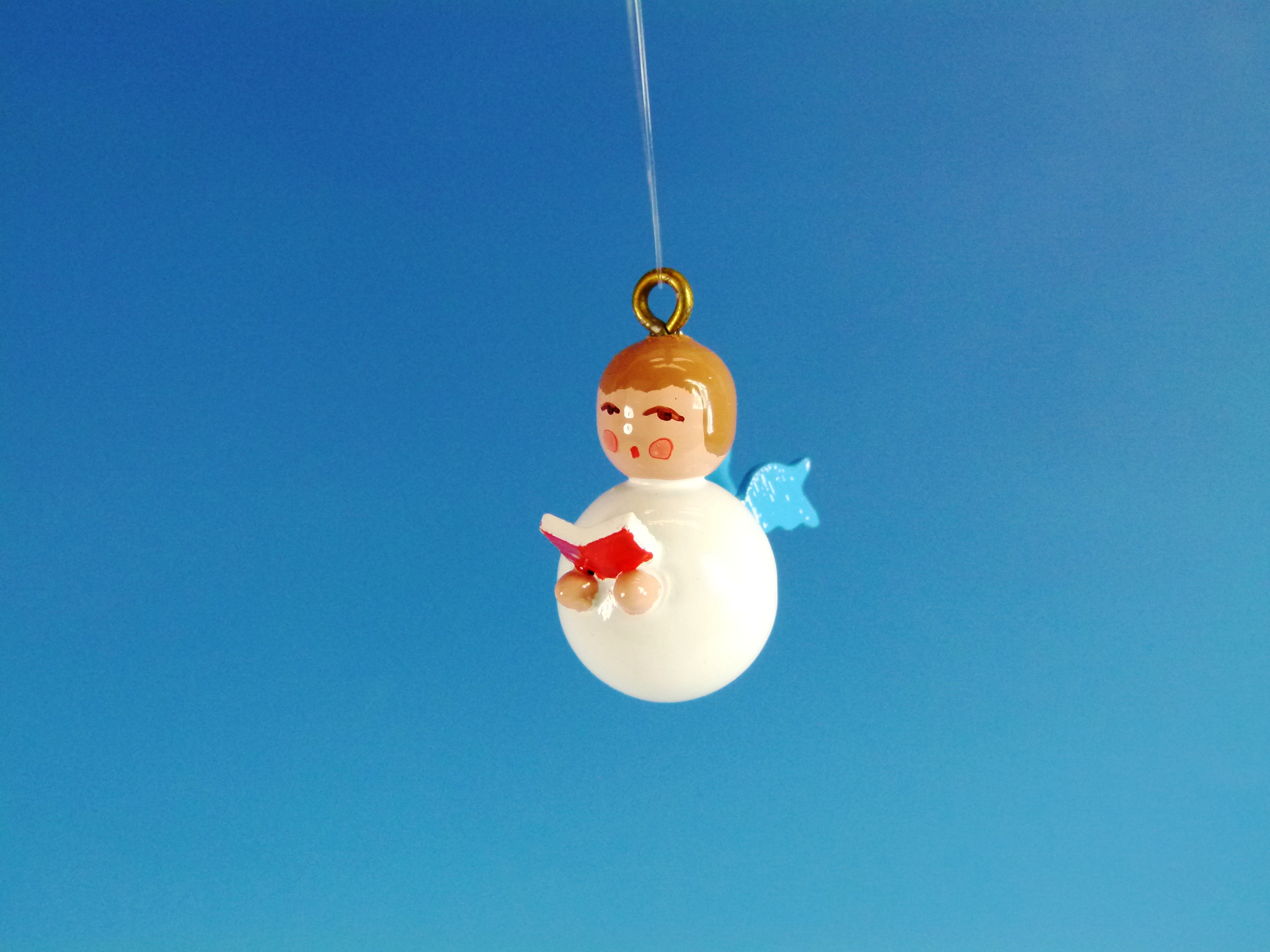 Baum-Schmuck Kugelfigur Engel mit Buch