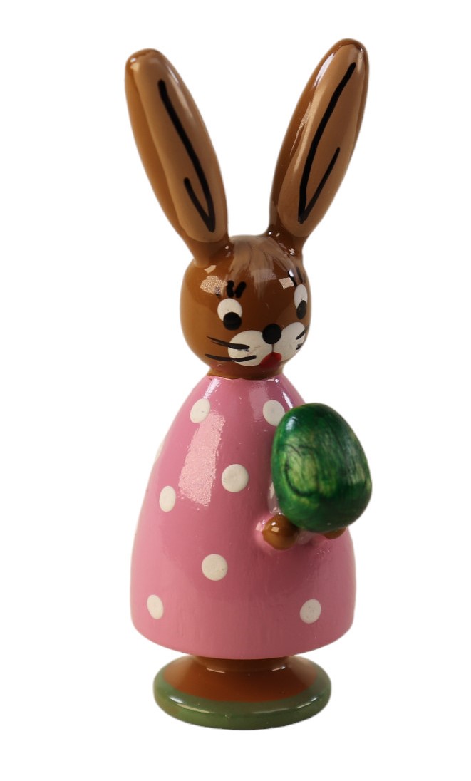 Hase stehend mit Ei pink