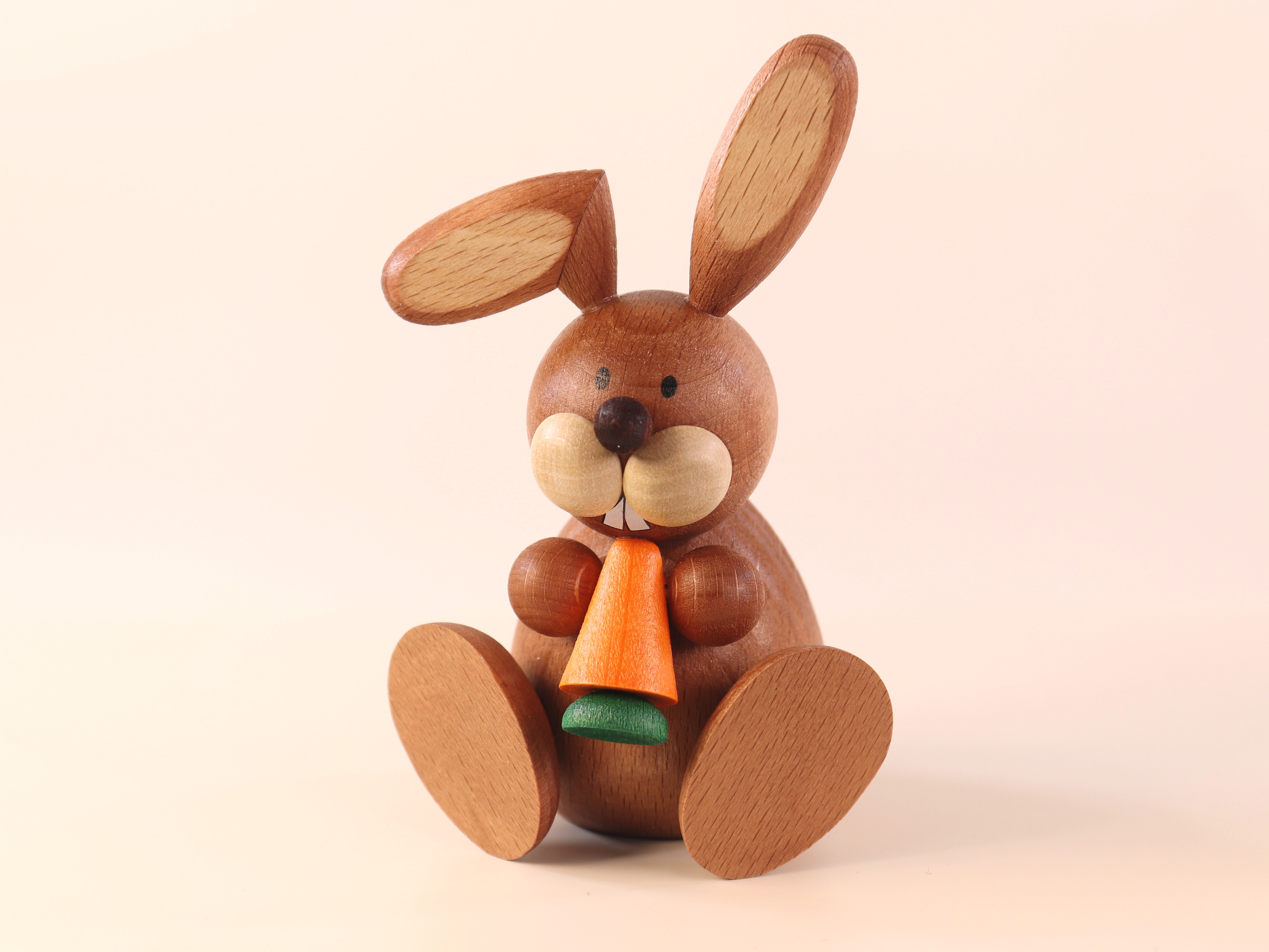 OSTERHASE Hase m Möhre NEU Erzgebirge Ostern Frühling Osterdeko Osterfigur Holz 