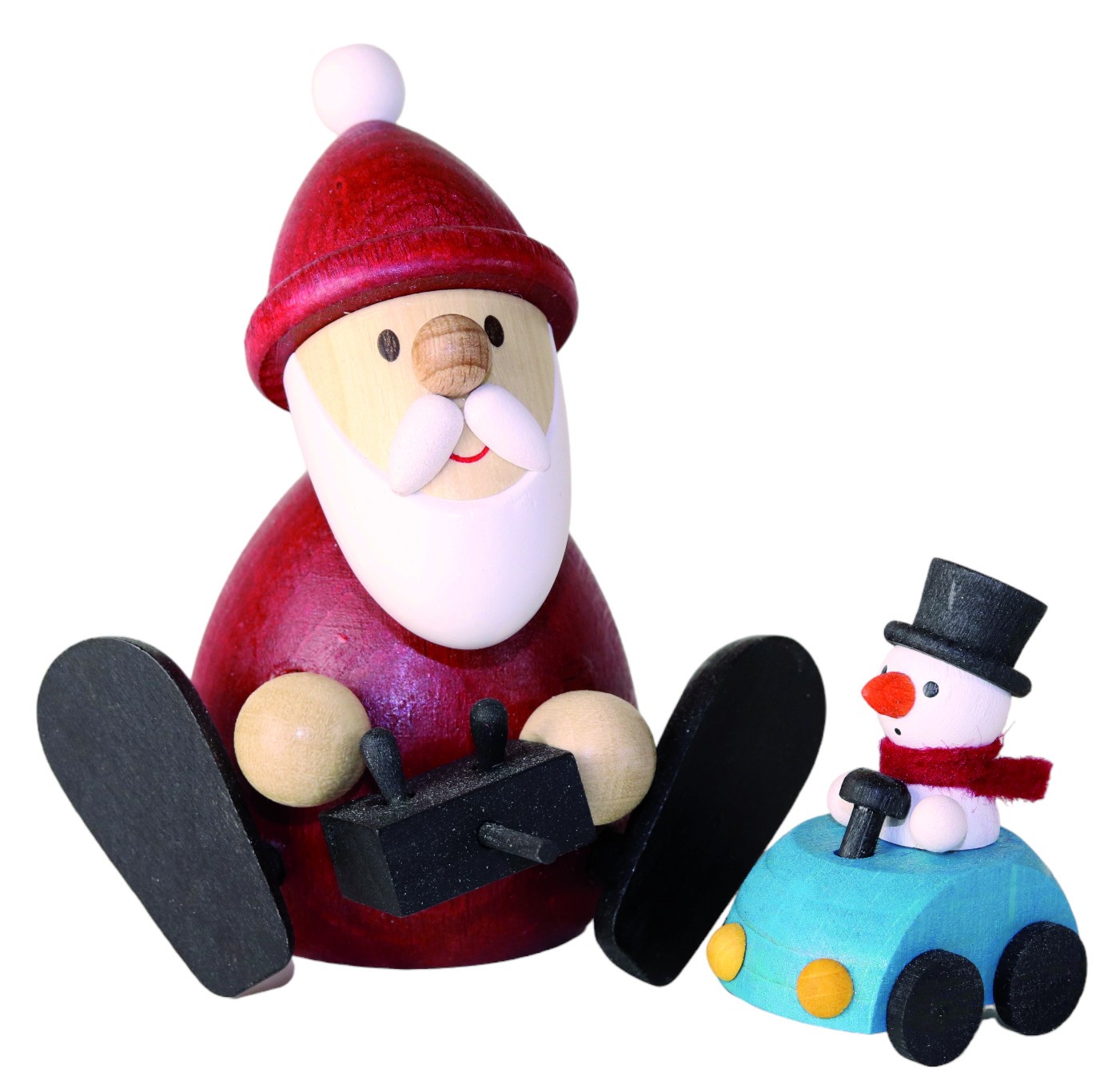 Weihnachtsmann H 8,3cm  mit ferngesteuertem Auto H 4,0cm