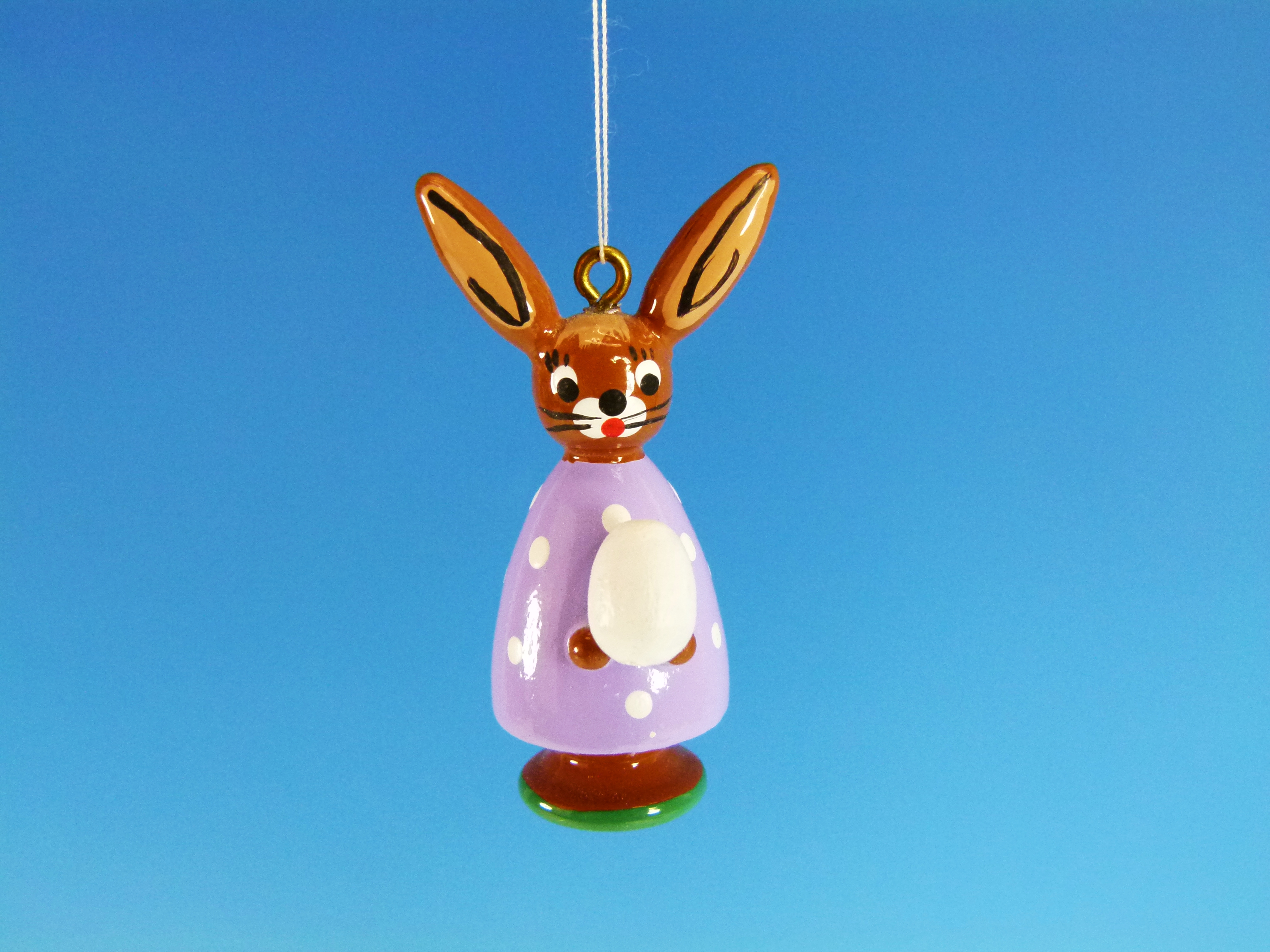 Oster- oder Frühlings-Baumschmuck 'Hase mit Ei' lila