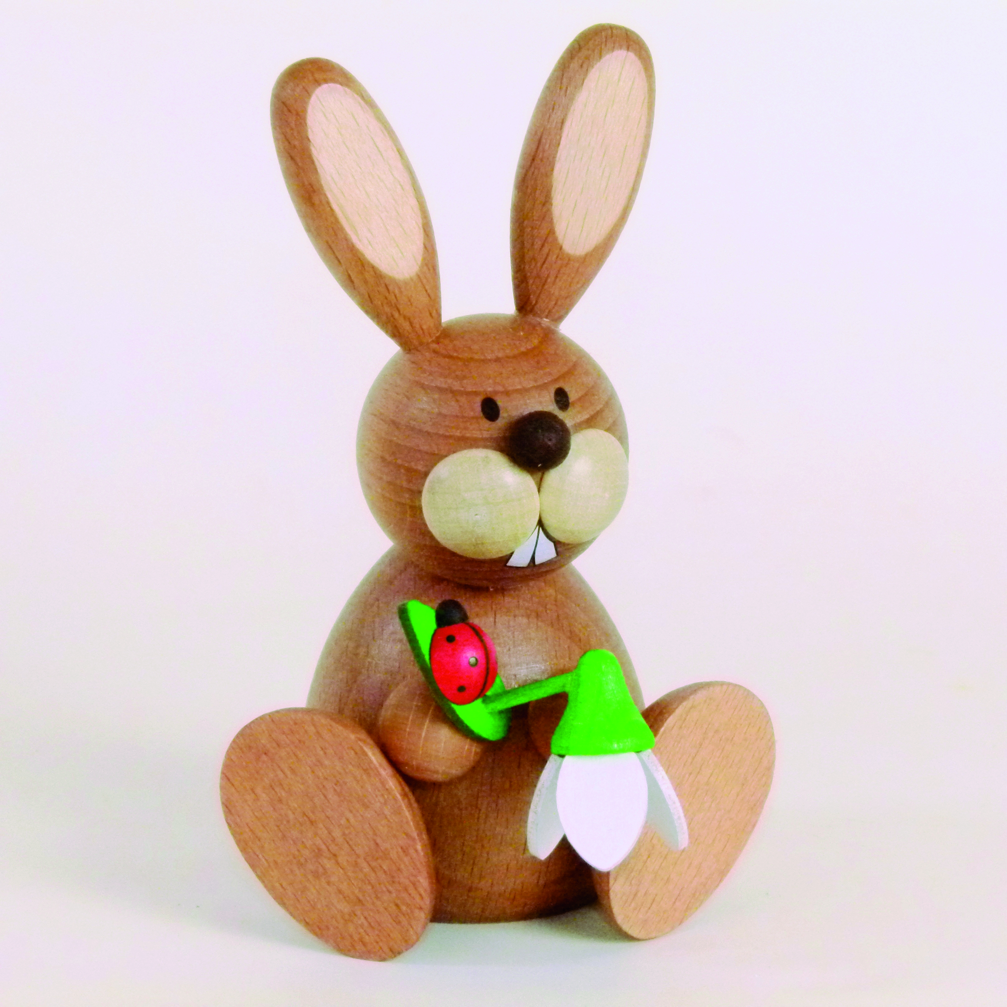Tischdeko Osterhase sitzend mit Schneeglöckchen kaufen