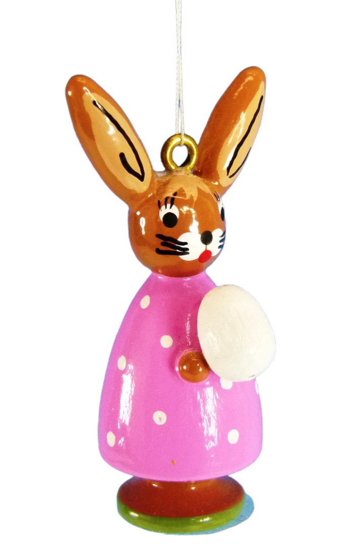 Hase hängend mit Ei pink Hase hängend mit Ei pink