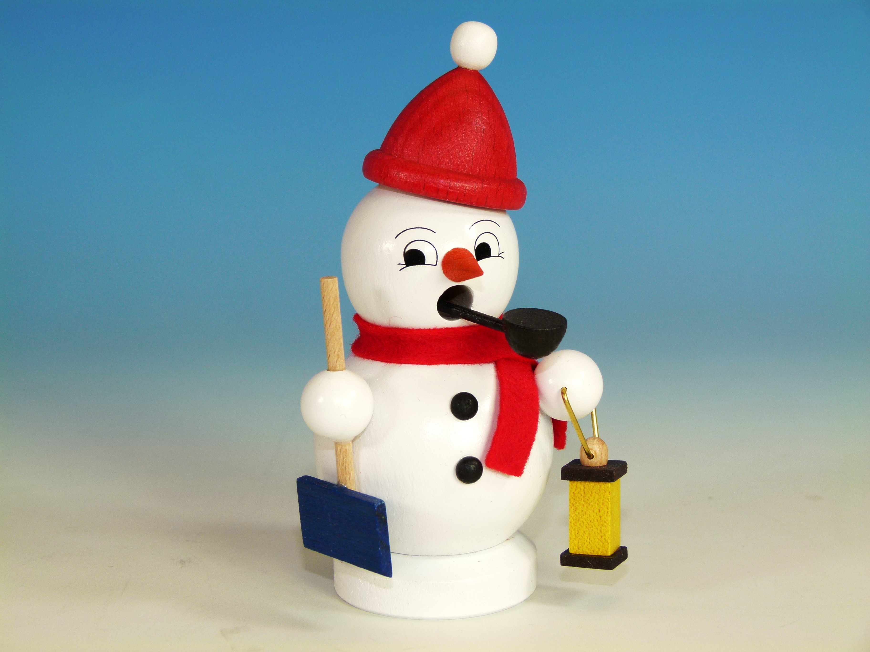Räuchermann Schneemann mit Schneeschieber online kaufen