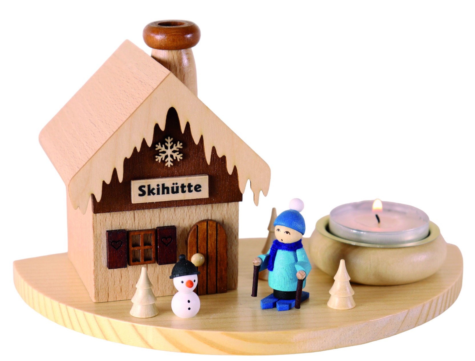 Räucherhaus Skihütte LxBxH 18,0x10,5x10,5cm