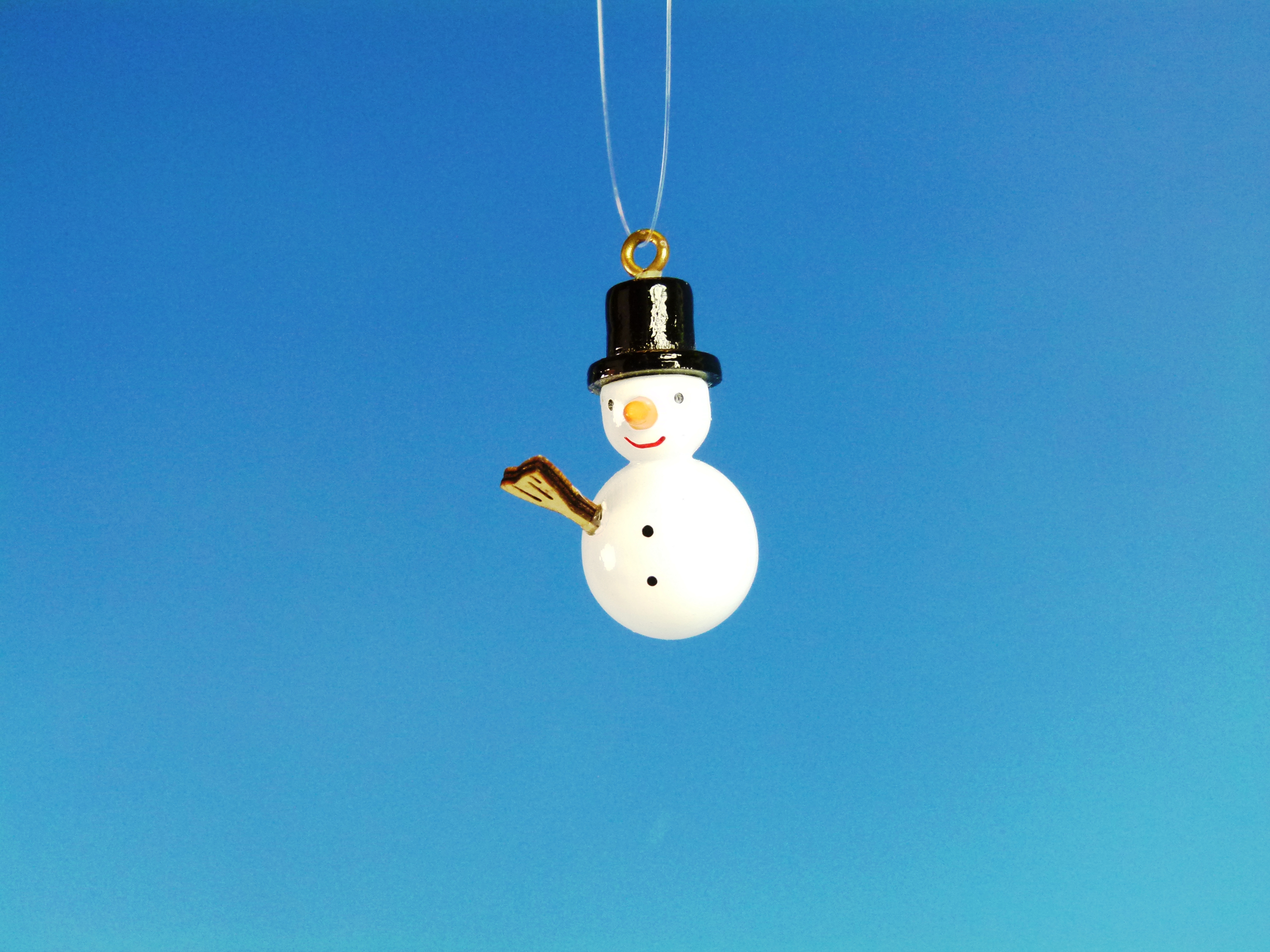 Christbaum-Anhänger Schneemann mit Zylinder