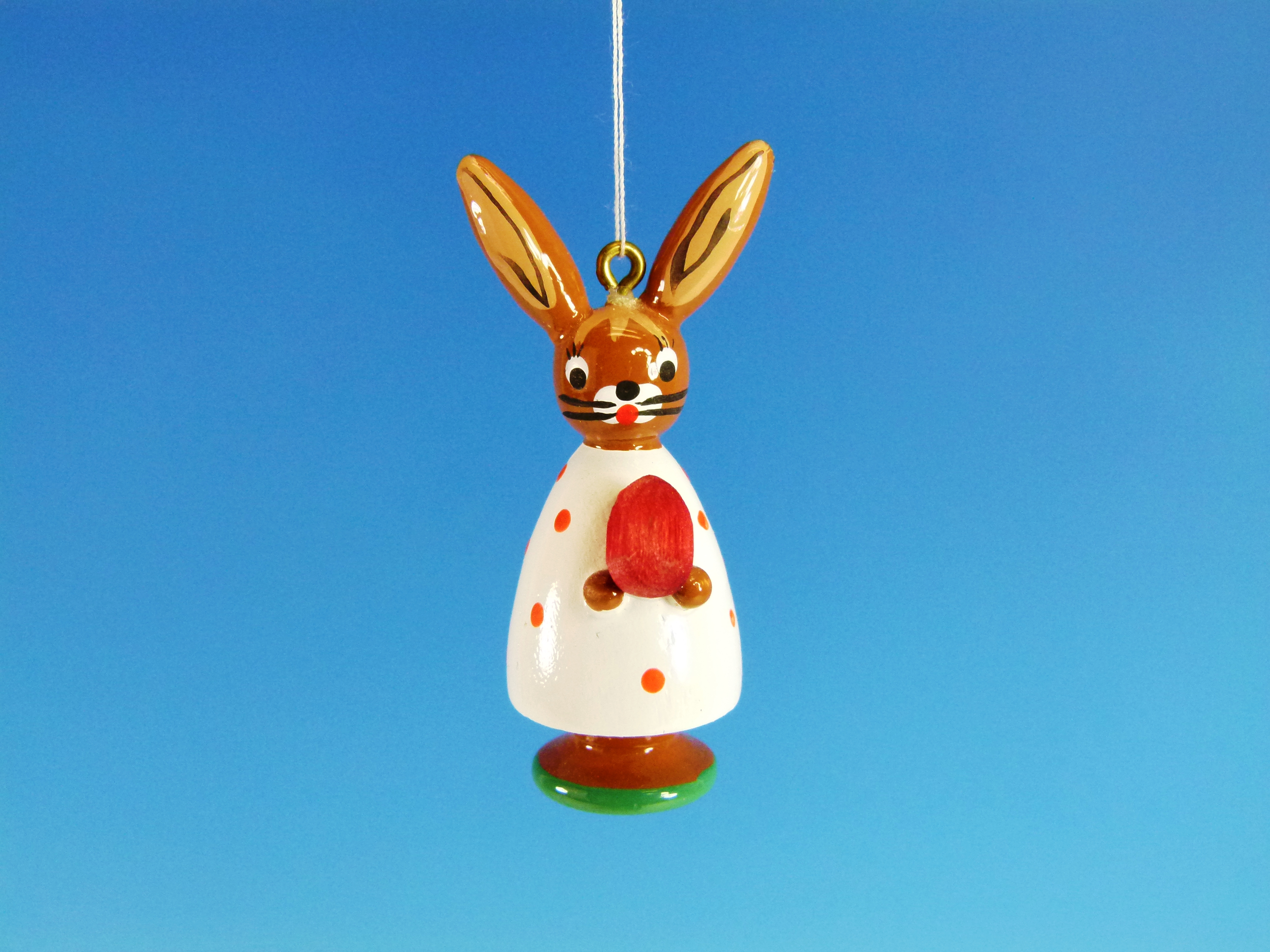 Oster- oder Frühlings-Baumbehang 'Hase mit Ei' weiß