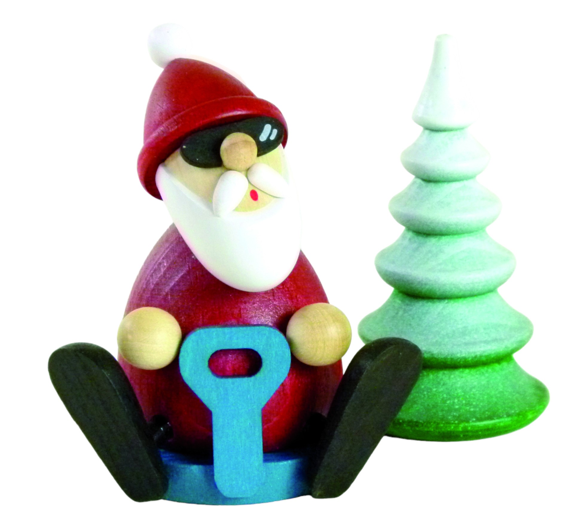 weihnachtsmann_mit_schneerutscher_und_verschneitem_baum_ullrich_kunsthandwerk_paul_ullrich_volkskunstbestehen
