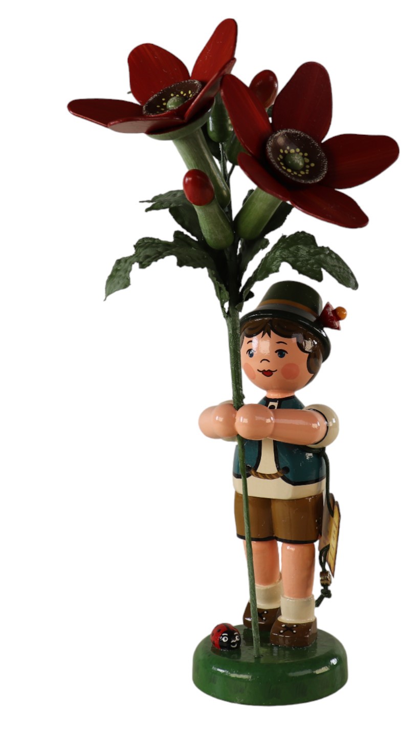 Blumenkind Junge mit Tabak 24 cm
